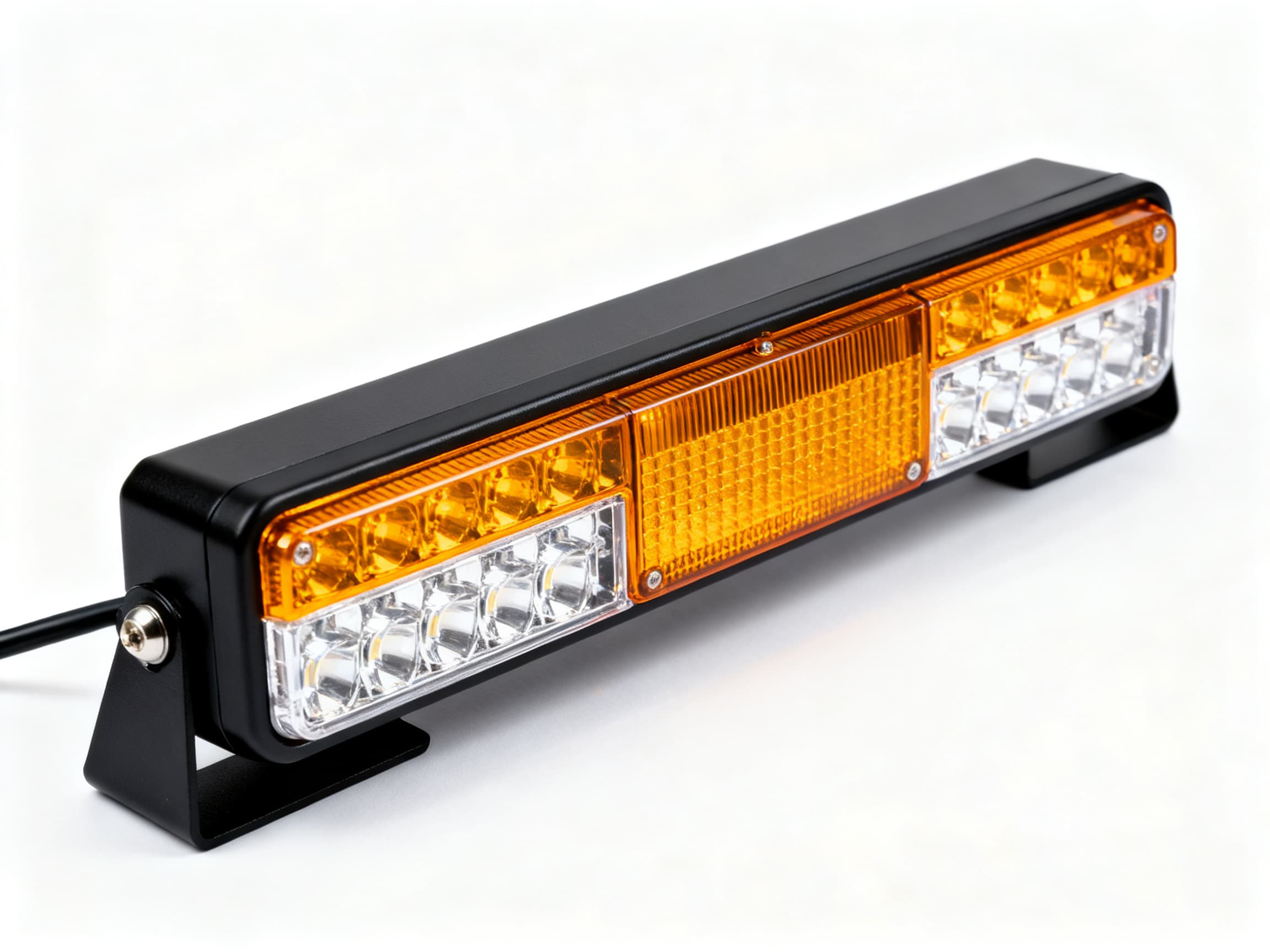 Slim LED strobe lighthead on dark studio background
